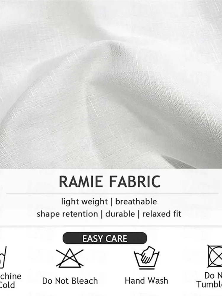 Men’s Loose-Fit Green Linen Drawstring Pants
