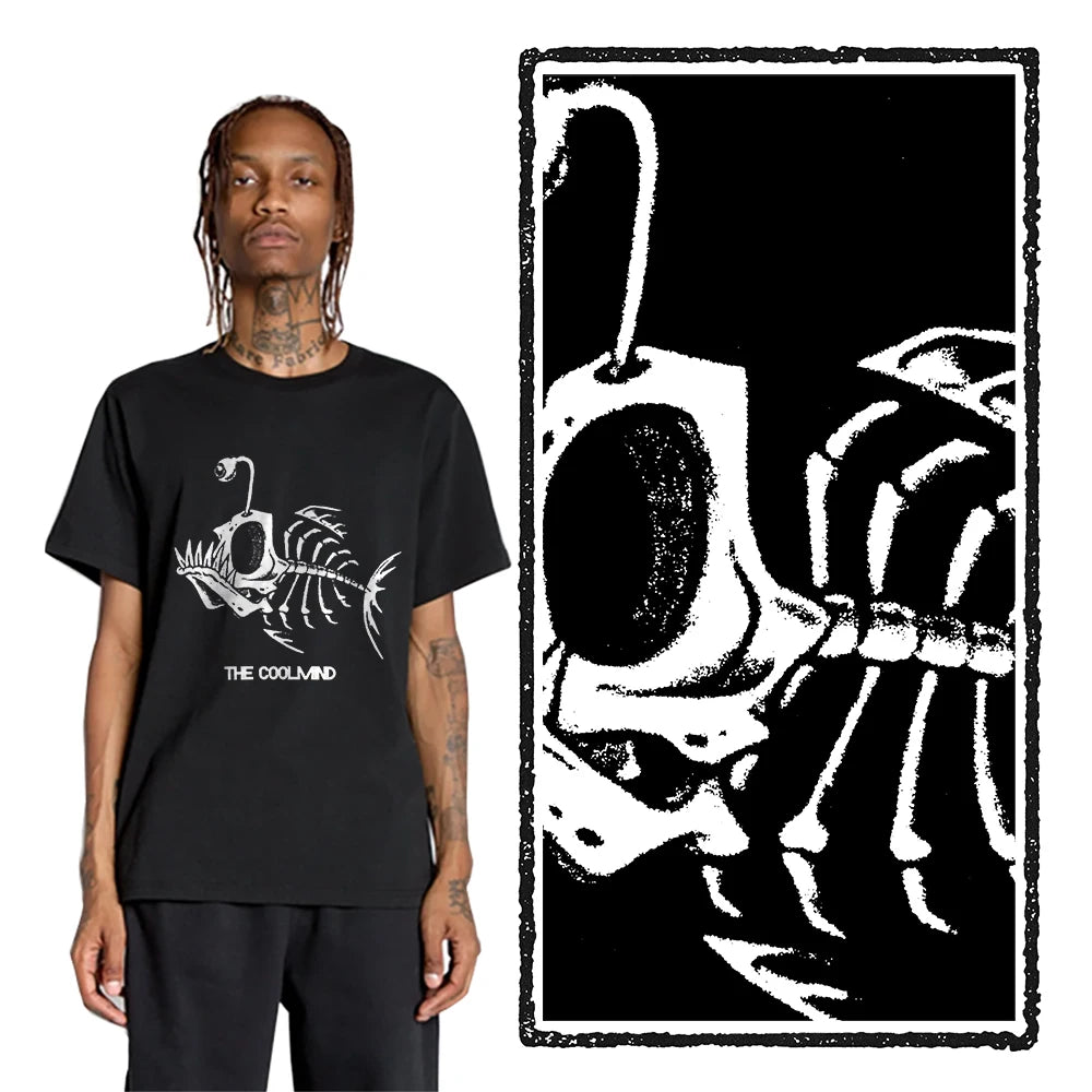 Bonefish Skull Deep Sea Fish Skeleton T-Shirt | Funny Fisherman Oversized Tee