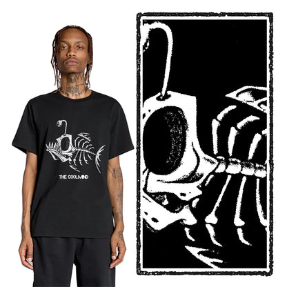 Bonefish Skull Deep Sea Fish Skeleton T-Shirt | Funny Fisherman Oversized Tee