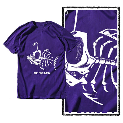 Bonefish Skull Deep Sea Fish Skeleton T-Shirt | Funny Fisherman Oversized Tee
