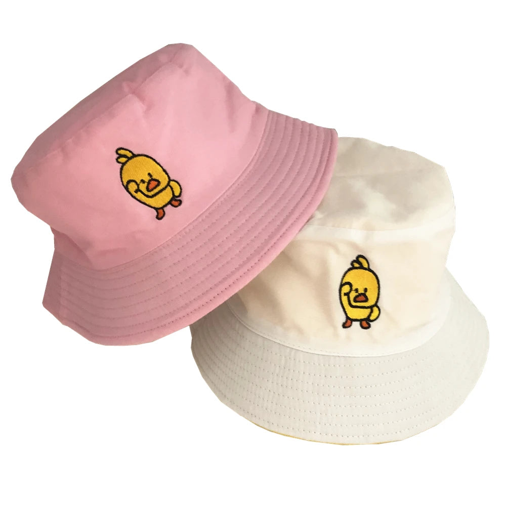Reversible Duck Bucket Hat | Unisex Cotton Summer Fisherman Cap