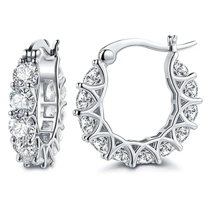 Luxury Rose Gold &amp; Silver Hoop Earrings