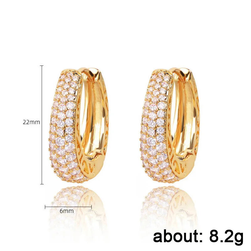 Hollow Gold Hoop Earrings