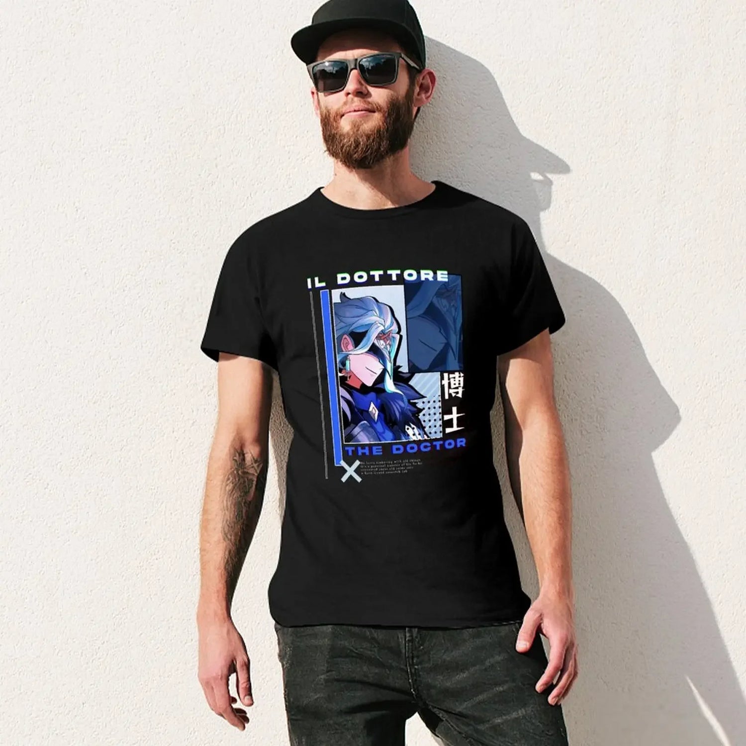 Men’s Genshin Impact Dottore T-Shirt | Oversized Casual Graphic Tee