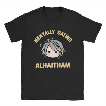 Men’s Genshin Impact T-Shirt | “Mentally Dating Alhaitham” Chibi Print
