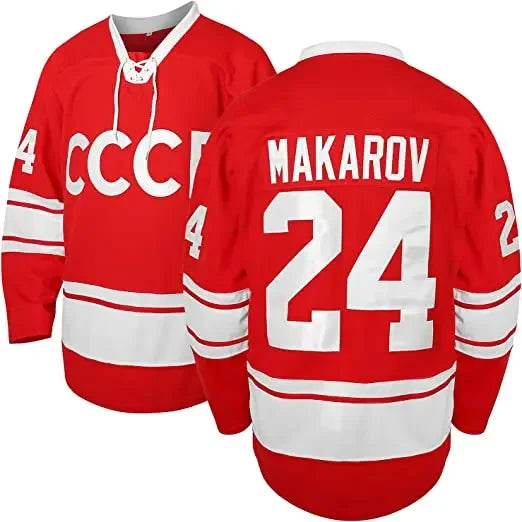 1980 USSR CCCP Red Ice Hockey Jersey | Tretiak Vintage Hockey Sweater