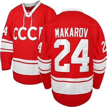 1980 USSR CCCP Red Ice Hockey Jersey | Tretiak Vintage Hockey Sweater