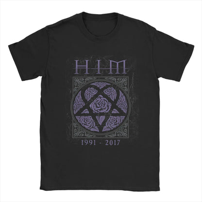 Harajuku Ville Valo Arch T-Shirt | HIM Band Inspired Aesthetic Tee