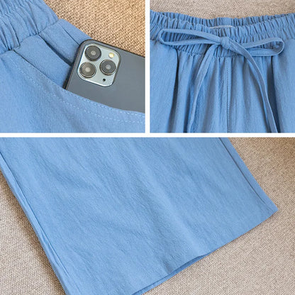 Women’s Wide-Leg Cotton Pants