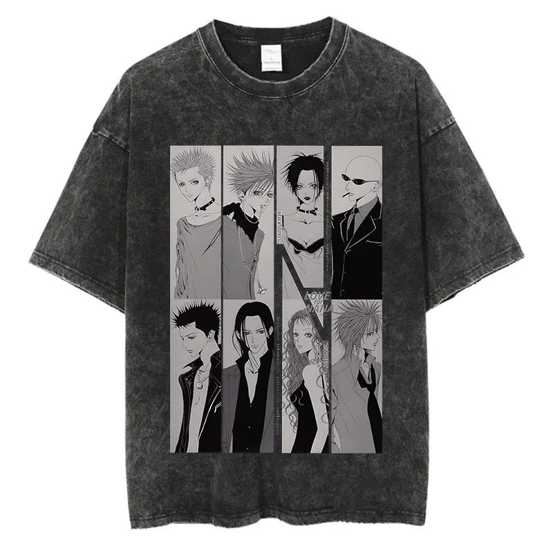 Japanese Anime Nana Osaki Vintage Washed Graphic T-Shirt
