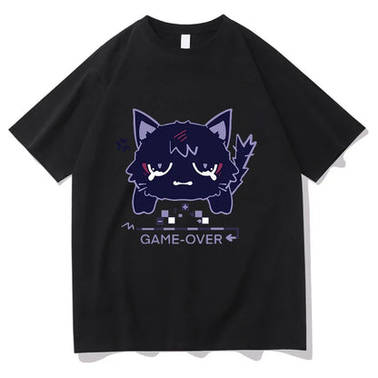 Unisex Genshin Impact T-Shirt | Scaramouche Cat Kawaii Graphic