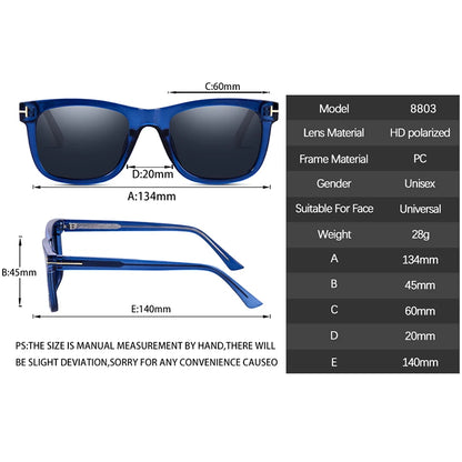 Fashion Square Polarized Sunglasses for Men – Luxury Designer UV400 Eyewear