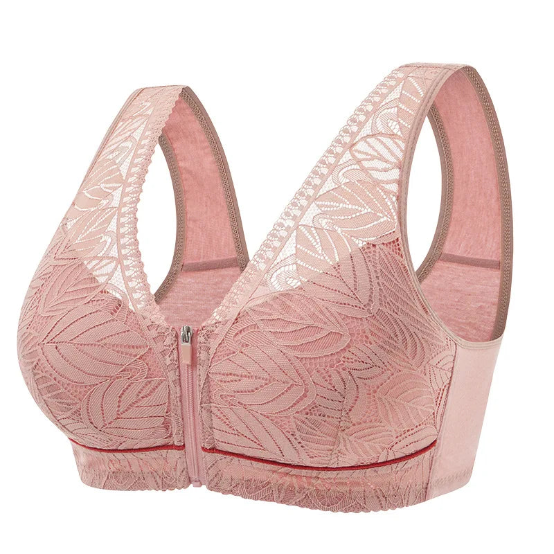 Women’s Sports Yoga Bras | Front Zipper, Cotton Cups, Breathable Support