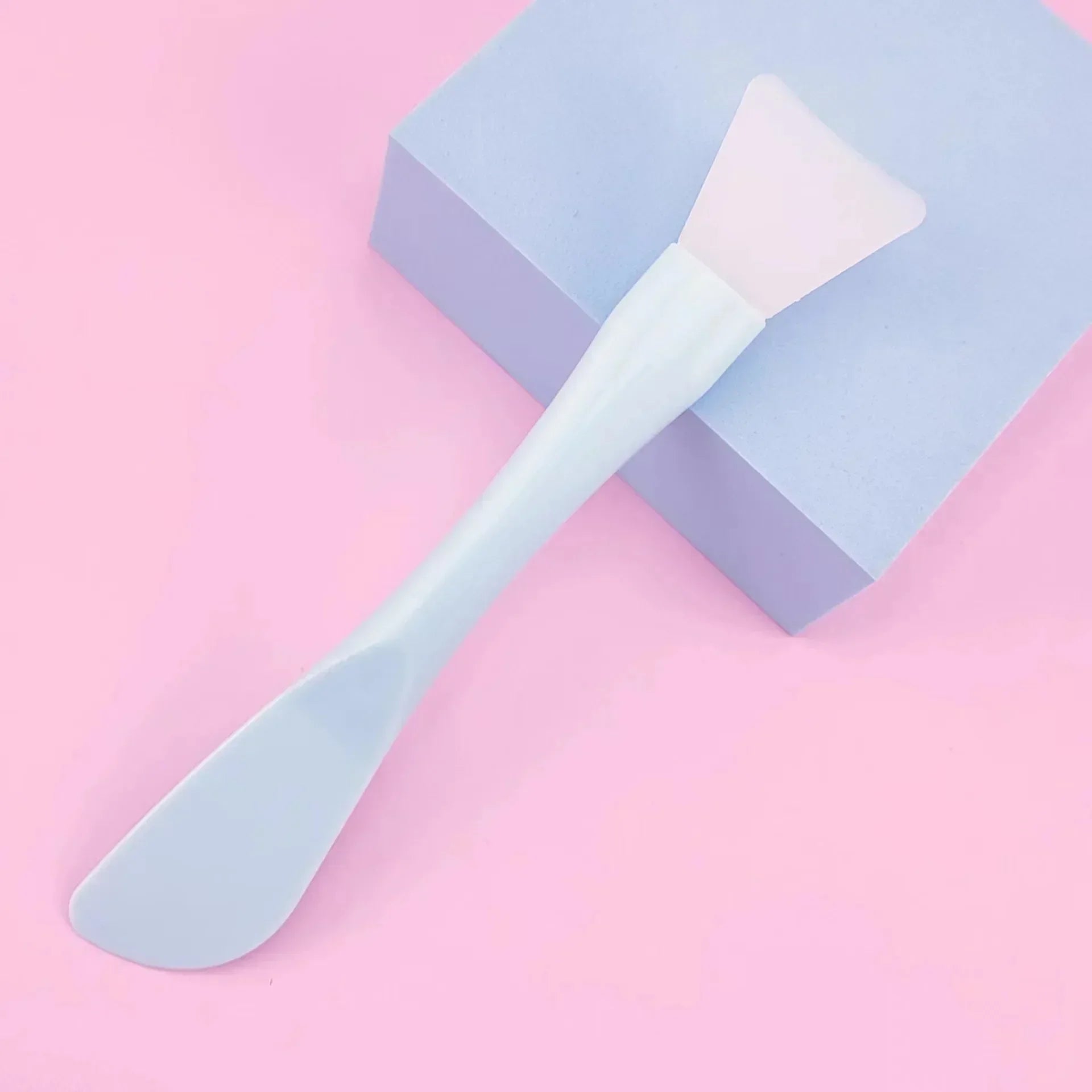 Double Head Silicone Facial Mask Brush &amp; Scraper