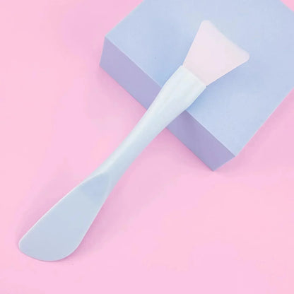 Double Head Silicone Facial Mask Brush &amp; Scraper