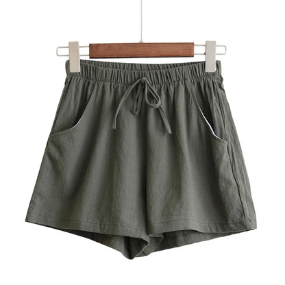 Women’s Summer Cotton Linen High-Waist Shorts | Casual Sports &amp; Fashion Shorts