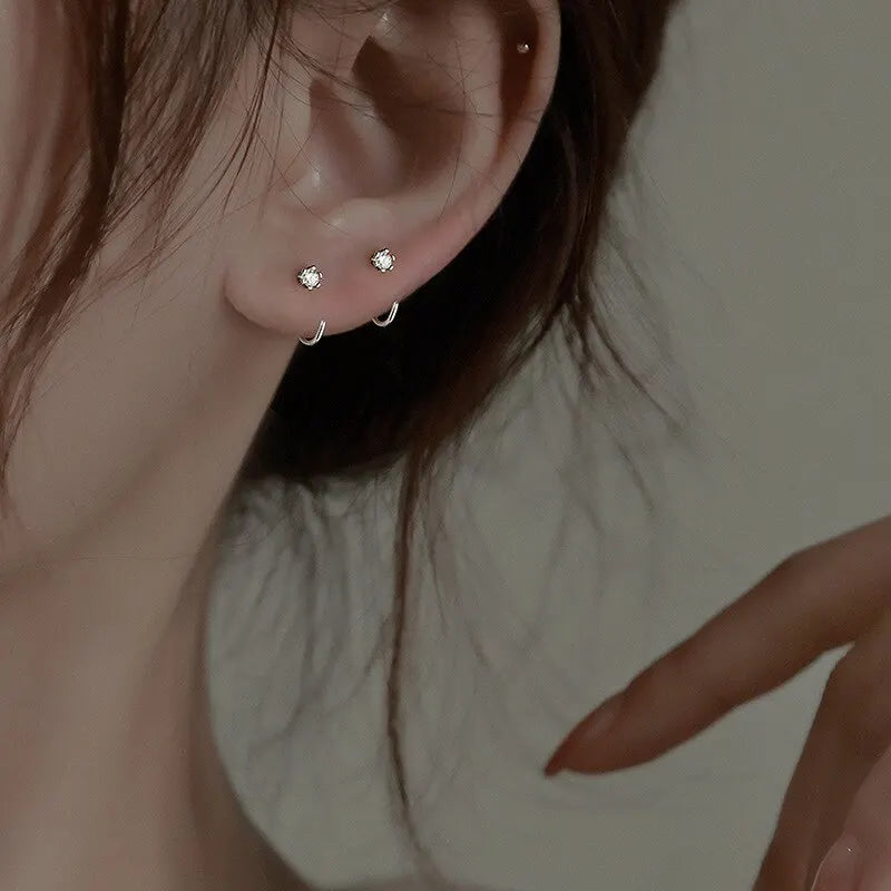 10mm Round Hoop Earrings for Women