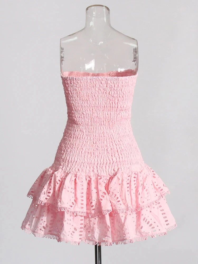 TWOTWINSTYLE Patchwork Folds Casual Dress for Women
