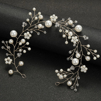 Elegant Crystal &amp; Pearl Bridal Headband for Women