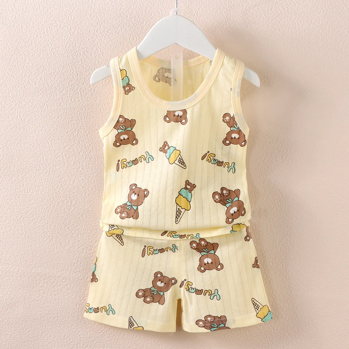 Kids Summer Vest &amp; Shorts Set – Cartoon Sleeveless Outfit