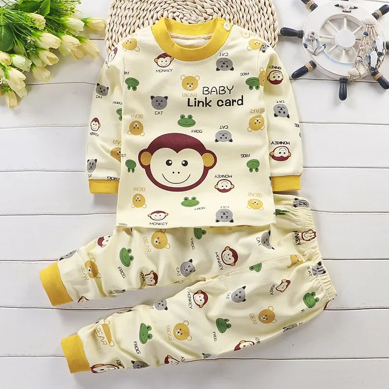 Kids Cartoon Cotton Clothing Set