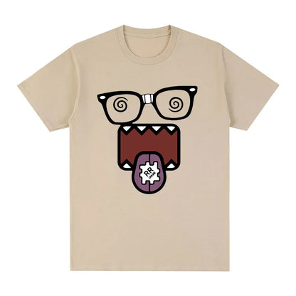 Fashion Kawaii Oversized Men T Shirt Pattern Y2K Cotton Print Round Neck Loose T-shirt Summer Women&