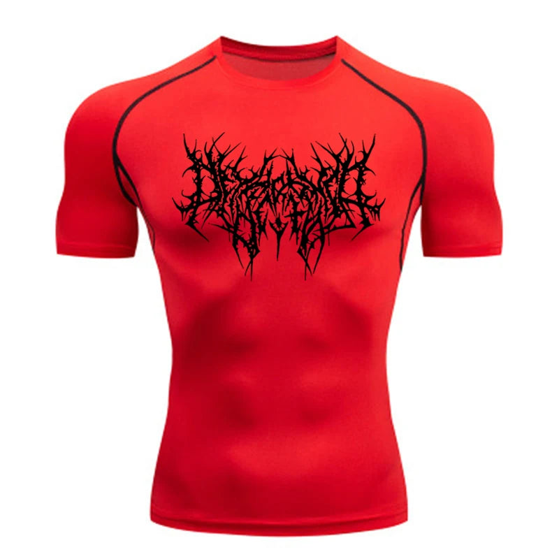 2024 Thorns Print Gym Tight T-Shirt Men&