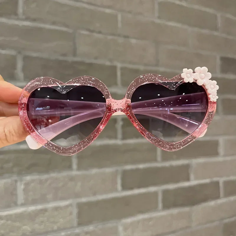 Cute Cartoon Flower Sunglasses – Vintage Kids Eyewear with UV400