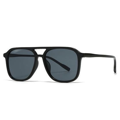 Retro Double Bridge Square Sunglasses – Fashion Gradient UV400 Shades