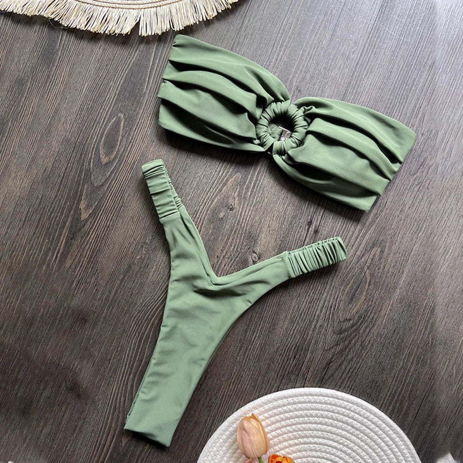 Sexy Bandeau Brazilian Swimsuit for Women