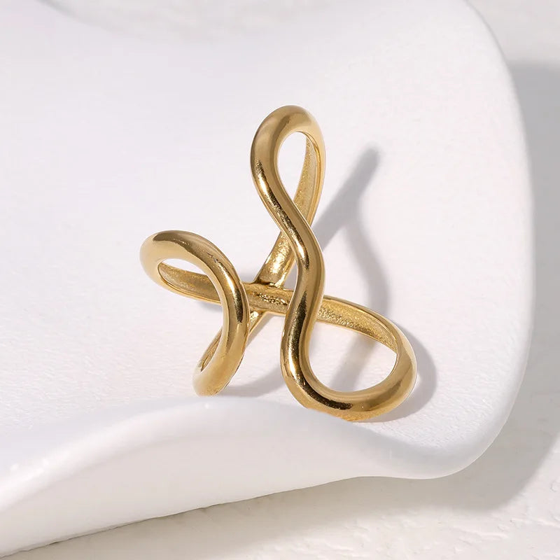 18K Gold PVD Plated Open Ring