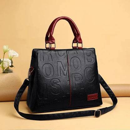 Women’s PU Leather Casual Shoulder &amp; Crossbody Tote Bag