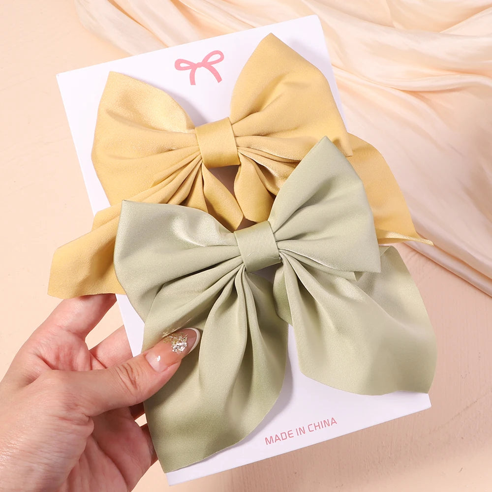 2-Piece Bowknot Hair Clip Set for Women &amp; Girls