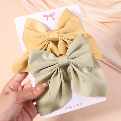 2-Piece Bowknot Hair Clip Set for Women &amp; Girls