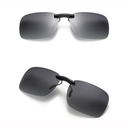 Polarized Rimless Clip-On Sunglasses – Anti-Glare UV400 Eyewear for Men &amp; Women