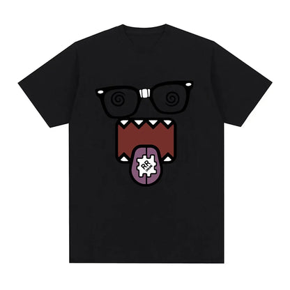 Fashion Kawaii Oversized Men T Shirt Pattern Y2K Cotton Print Round Neck Loose T-shirt Summer Women&