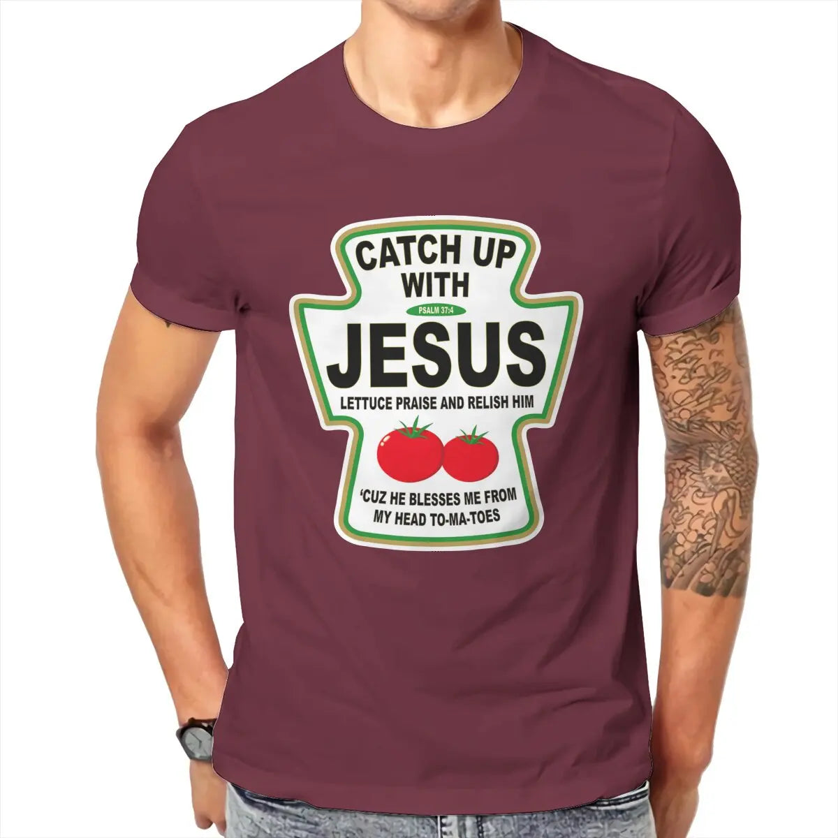 Christian Catch Up With Jesus Ketchup Men&