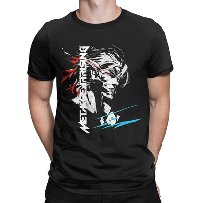 Metal Gear Solid 3 Snake &amp; Raiden Graphic T-Shirt | Cotton Casual Game Tee