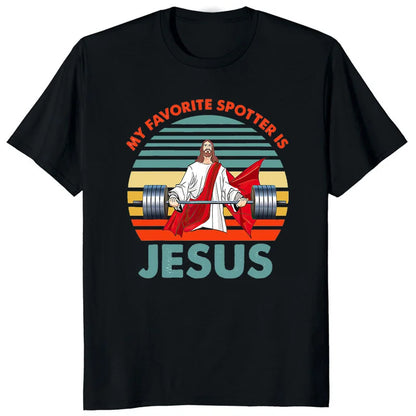 Retro Vintage Jesus Christ Gym T Shirts Men Pure Christian Faith Tee Top Short Sleeved Funny Printed Graphic Tshirt Gift