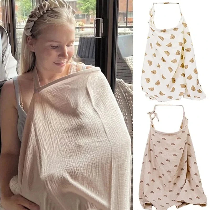 Breathable Cotton Baby Nursing Cover