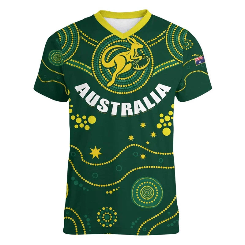 Australia Kangaroo 3D Printed T-Shirt | Unisex Sports Casual Summer Tee