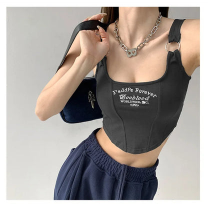 Striped Bra Pad Sexy Tank Top
