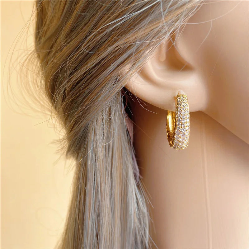 Hollow Gold Hoop Earrings