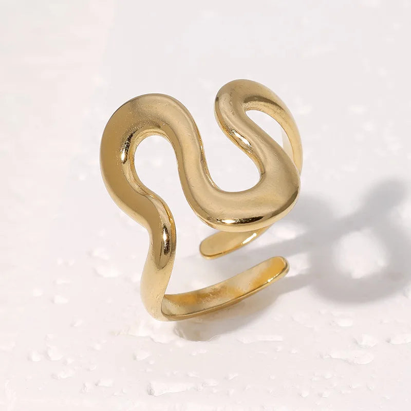 18K Gold PVD Plated Open Ring