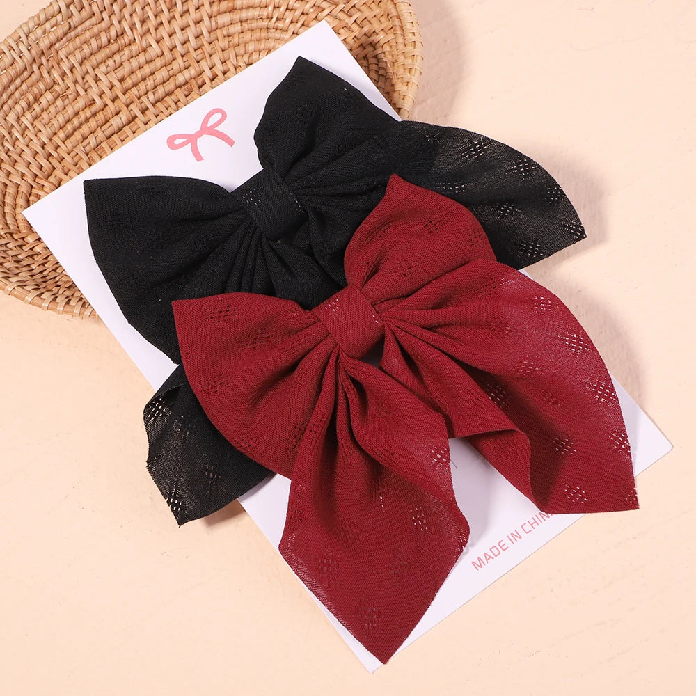 2-Piece Bowknot Hair Clip Set for Women &amp; Girls