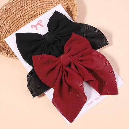 2-Piece Bowknot Hair Clip Set for Women &amp; Girls