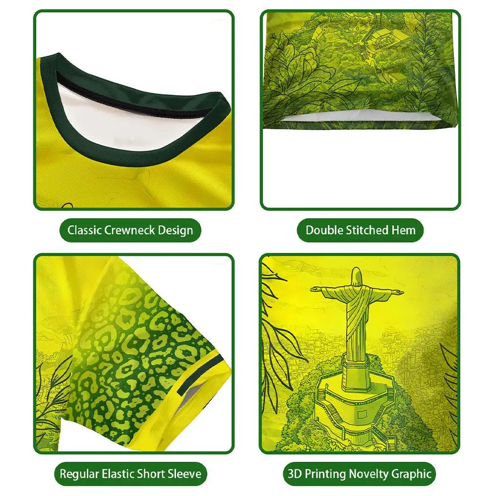 New Brazil Themed T-shirt Men&