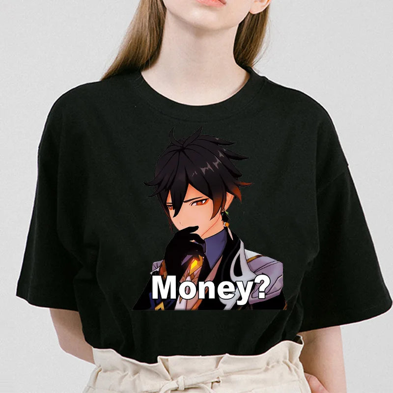Women’s Genshin Impact Zhong Li T-Shirt | Cartoon Streetwear Tee