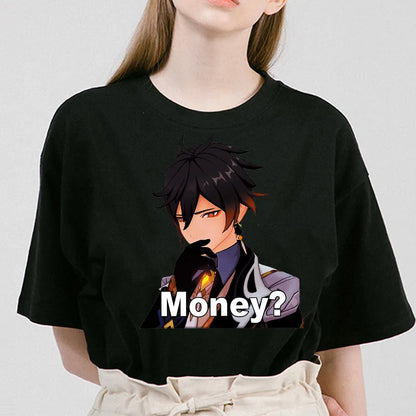 Women’s Genshin Impact Zhong Li T-Shirt | Cartoon Streetwear Tee