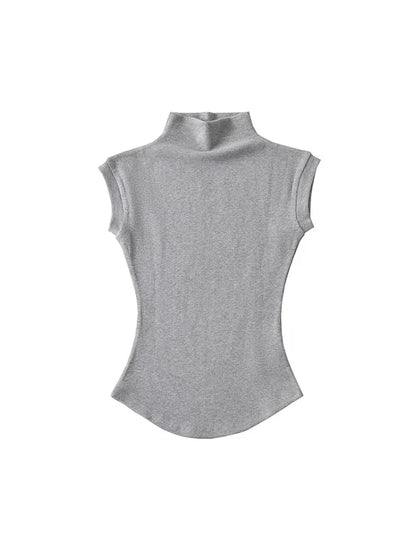 Women’s Summer Sexy Turtleneck Sleeveless T-Shirt